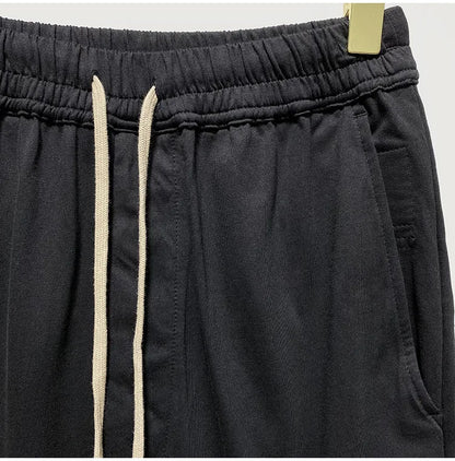 High Street Cotton Pant Cansual Men's Versatile Dark RICK RO Casual Harem Loose Pants Hanging Crotch Sweatwear Long Pants