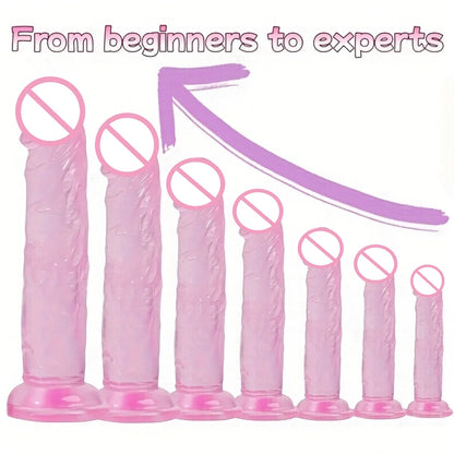 Soft Jelly Dildos Strong Suction Cup Waterproof Realistic Dildo Pink Penis Adult Sex Toys for Women Dick Vagina Anal Masturbator
