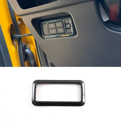For Ford Ranger P703 T9 XL XLT Wildtrak Raptor 2023-2025 Carbon Fiber Texture Gear Shift Panel Cover Interior Trim Full Set