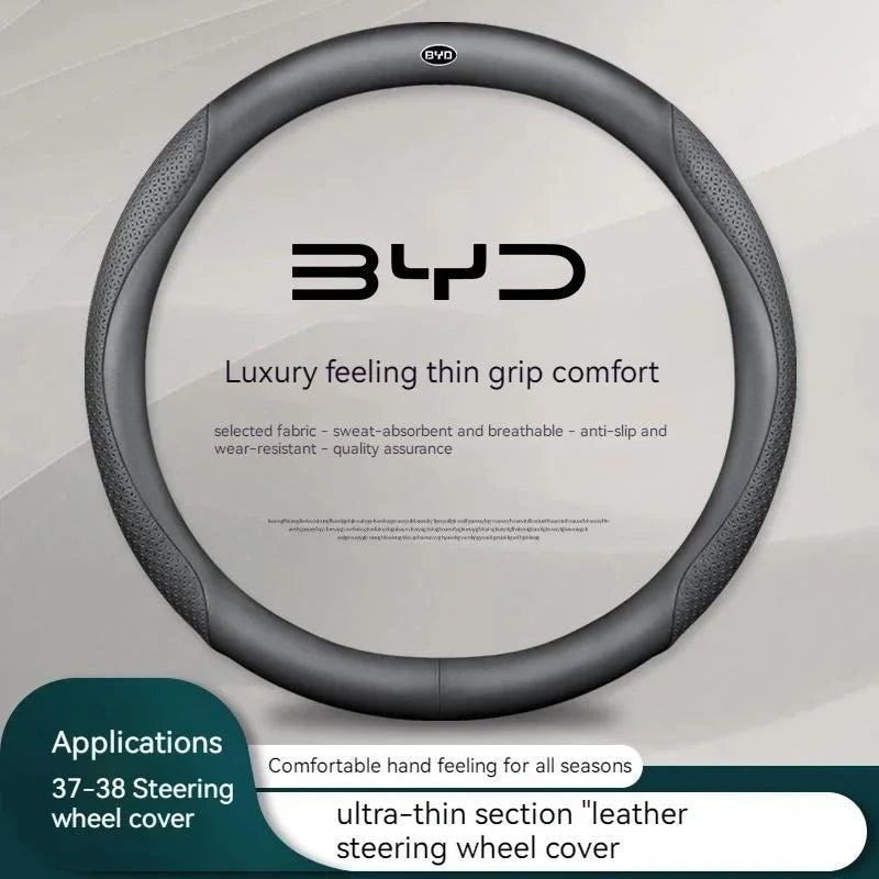 Genuine leather car steering wheel cover suitable for BYD Ato 3 Fa Feng Tang F3 E6 Yuan Song Plus EV F0 Qin Han Dolphin S6