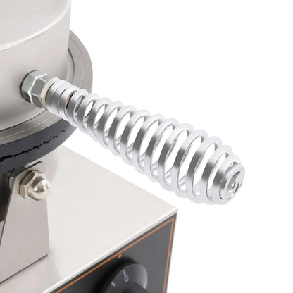 Commercial Electric Ice Cream Cone Machine Stainless Steel Waffle Cone Egg Roll Maker Tabletop Design Adjustable Time And Temperature High Efficient Baking Tool 110V US Plug No Assembly Sturdy Construction Portable Snack Maki