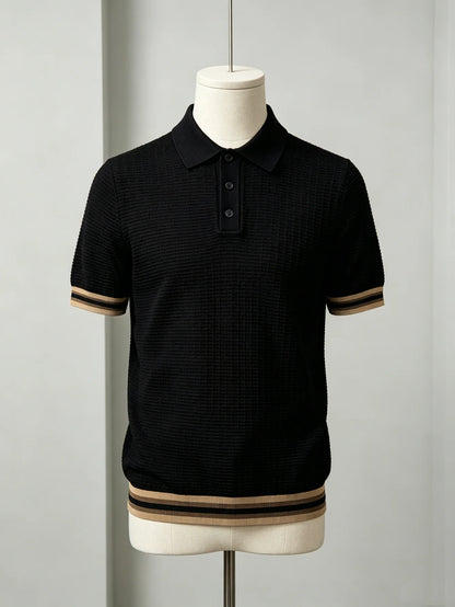 The new summer men's polo shirt t-shirt is suitable for light business occasions, urban casual settings, vacations, short trips,