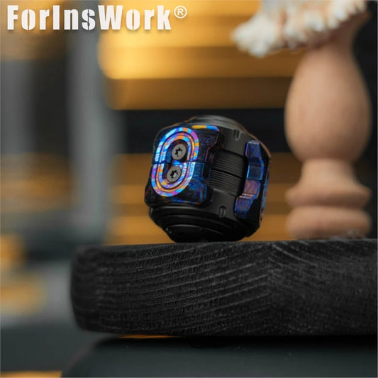 MUYI Titanium Damascus SHAKE Knife Beads EDC Maglev Limited Edition Cool Gadgets Hand Spinner Sensory Toys Hand Spinner