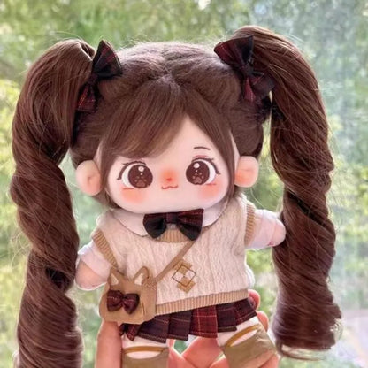 20cm Kawaii Cotton Dolls Anime Plush Stuffed Customization Figure Miaomiao Naked Figure Doll Wearable Clothing Dress Up Gifts