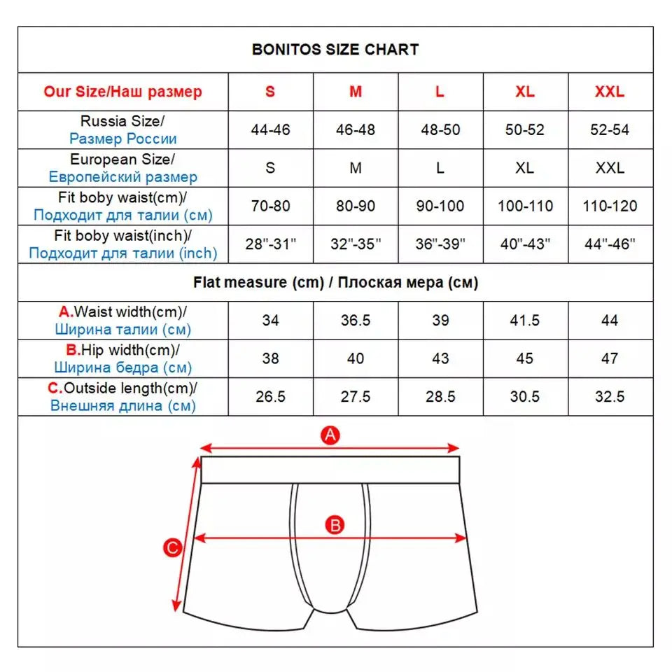 4Pcs Mens Underpants Sexy Boxers Underwear Man Cotton Men's Panties Brand Male Boxer Shorts