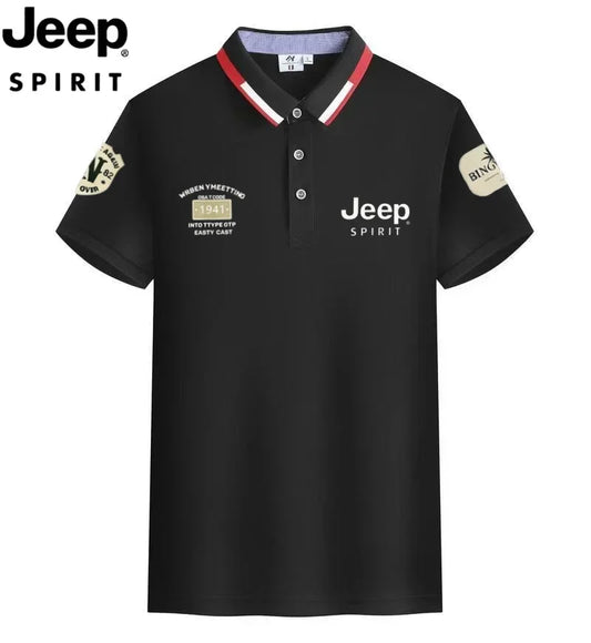 2026 Innovative JEEP Men's Summer T-Shirts and Business Polo Shirts, Outdoor Sports Quick-Dry Tops