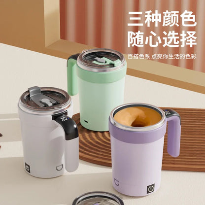 New smart temperature measuring magnetic automatic stirringcup electric portable coffee cup milkshake cup fitness thermos kettle