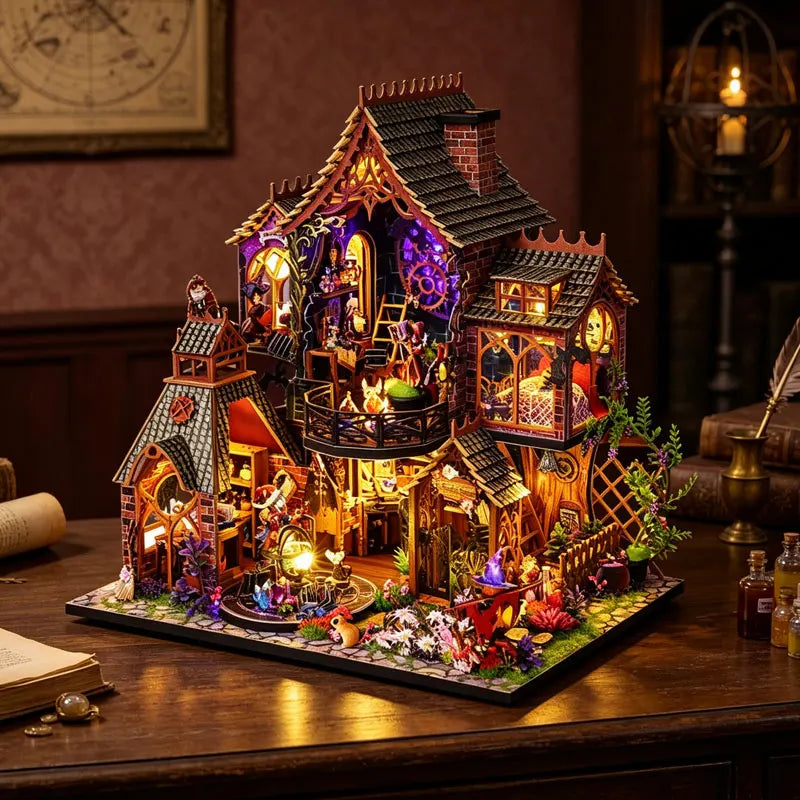 DIY Big Doll House Wooden Miniature Furniture Dollhouse Handmade 3D Puzzle Model Assembly Toys Home Decor for Xmas Birthday Gift