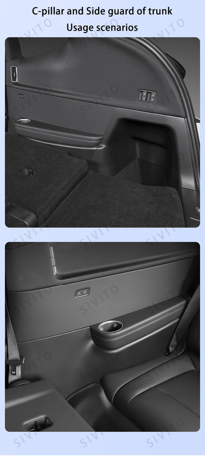 For Tesla Model YL Launch 2026 TPE Front Rear Door Sill Protector Threshold Strip Anti-kick Guard Panel Interior Decoration Set