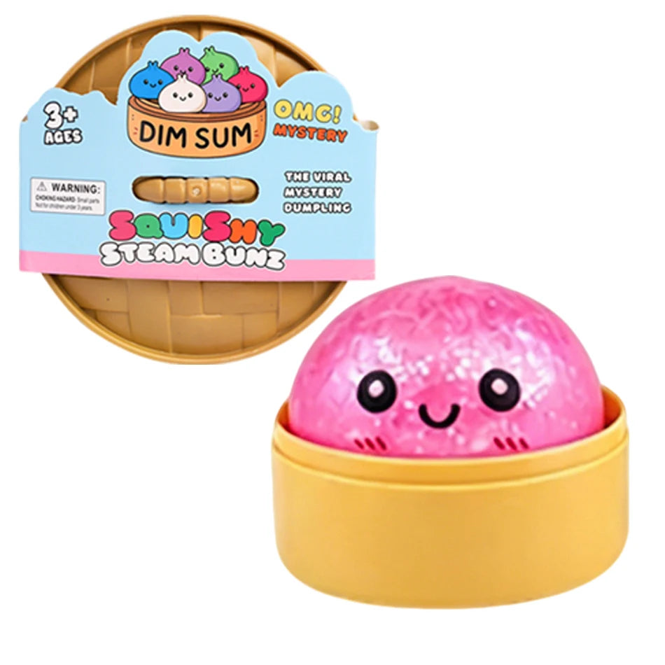 Glitter Dumpling Squishy ULTRA RARE Gold Glitter Hidden Edition Dumplings Sensory Steamer Soft TPR Dough Ball for Stress Relief