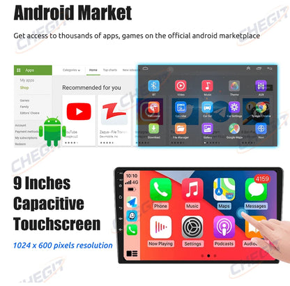 Universal 7"/9"/10“ 2DIN Android 13 4+64G Car Stereo Carplay Android Auto GPS Navigation Bluetooth FM RDS Radio WIFI Touchscreen