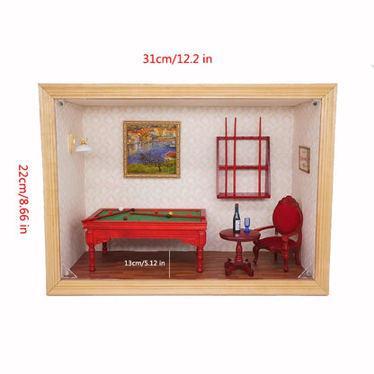 1set DIY Dollhouse Mini House /home Furniture Set Deluxe European-style Furniture Model Decoration  Accessories Children's Gift