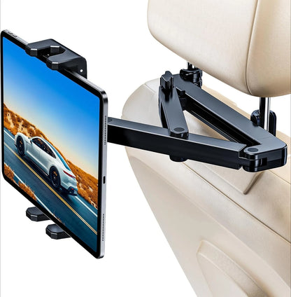Tablet Holder for Car Headrest 3 in 1 Sturdy upgrade Extension Arm Adjustable iPad Car Mount for BackSeat