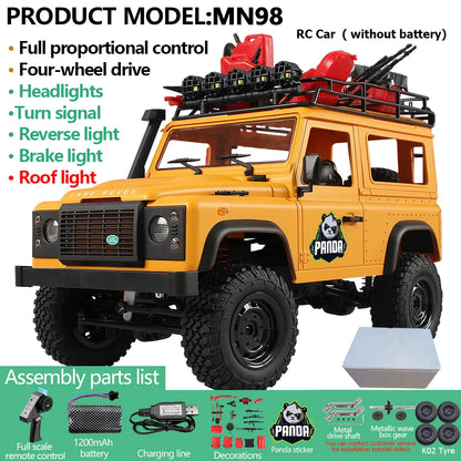 Upgrade MN99S MN98 1:12 RC Car MN Model RTR 2.4G Remote Control Car Climbing Defender 4WD RC Truck Off-road RC Toys As Kids Gift