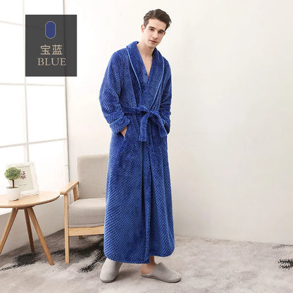 Thickened Extended Bebe Velvet Couple Robe Women's Winter plus Size Fashion Sleepwear Men's XXXL Sexy Home Clothes Pyjamas