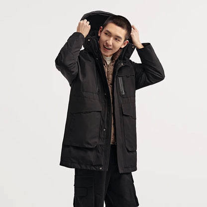 Semir Goose Down Jacket Men Waterproof Windproof Thermal Hooded Thickened 2025 Winter Man Clothing