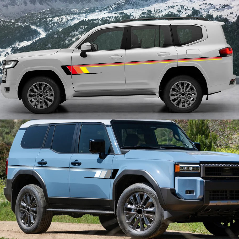 Car Sticker Modified Sports Body Waist Line Styles Decal Vinyl Decoration Accessories For Toyota Land Cruiser LC70 LC76 LC79 LC8