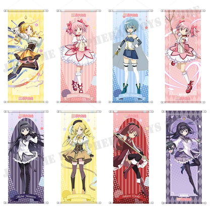 70cm Anime Madoka Magica Kaname Madoka Cartoon Figure Scroll Canvas Wall Hanging Print Home Decor Anime Poster Wall Manga Art