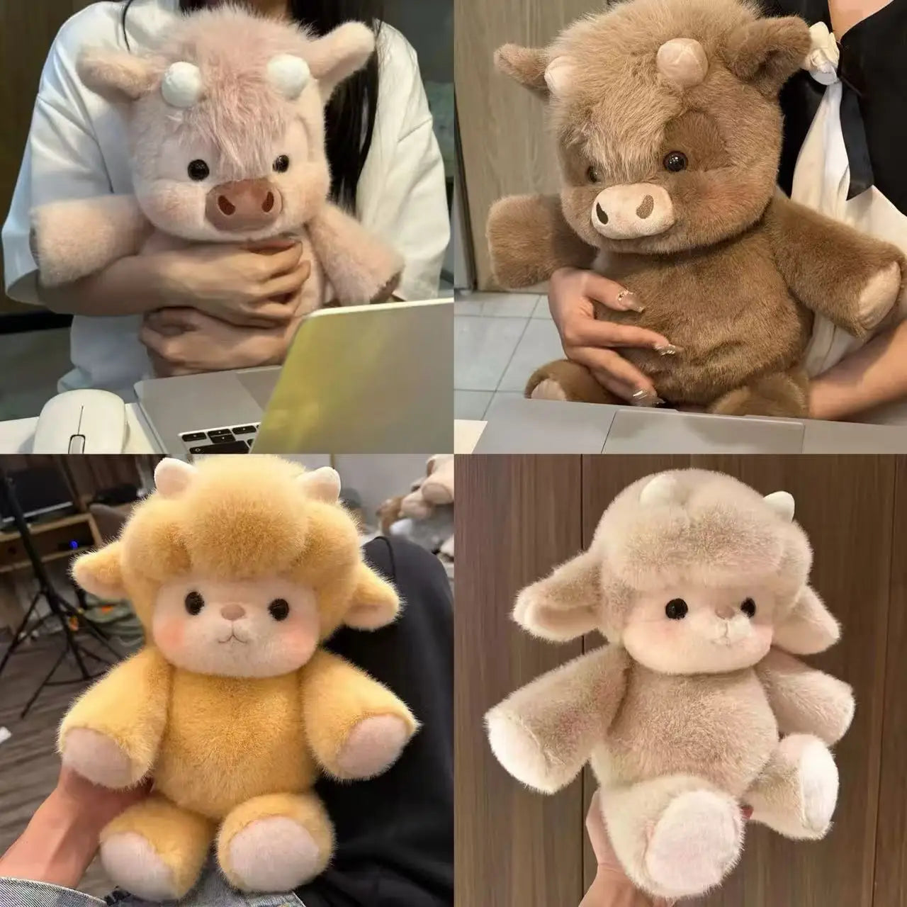 Cute Highland Calf Doll Running Little Cow Su 45-60cm Plush Toy Companion Toy Holiday Gift Decorative Ornament In Stock