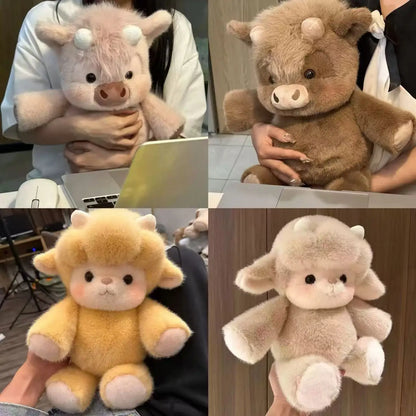 Cute Highland Calf Doll Running Little Cow Su 45-60cm Plush Toy Companion Toy Holiday Gift Decorative Ornament In Stock