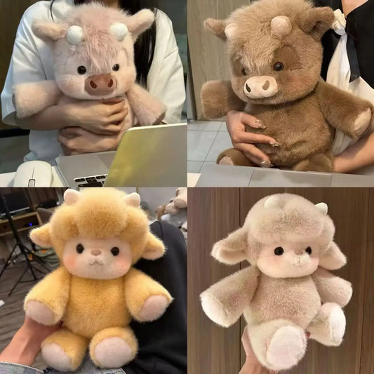 Cute Highland Calf Doll Running Little Cow Su 45-60cm Plush Toy Companion Toy Holiday Gift Decorative Ornament In Stock
