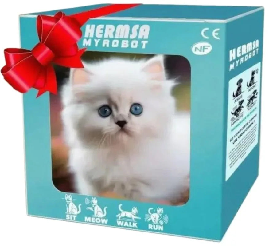 Electric Walking Meowing Cat Toy - Realistic Plush Pet That Runs, 2026 Cute Gift for Kids Electronic Toys Bebes
