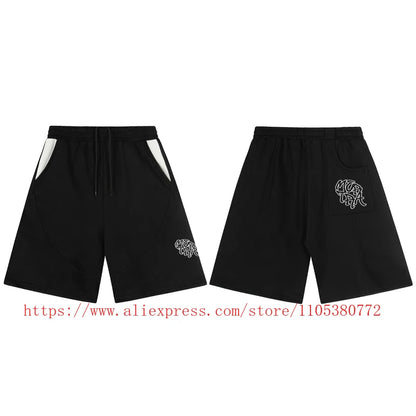 High Street Trendy Men's Mertre Denim Shorts Summer Loose Versatile Straight Leg Heavy Fabric Pants Stock