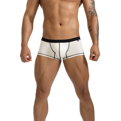 6Pack Mens Boxer Briefs Low Rise Boxers Breathable Single Layer U Convex Pouch Mens Underwear