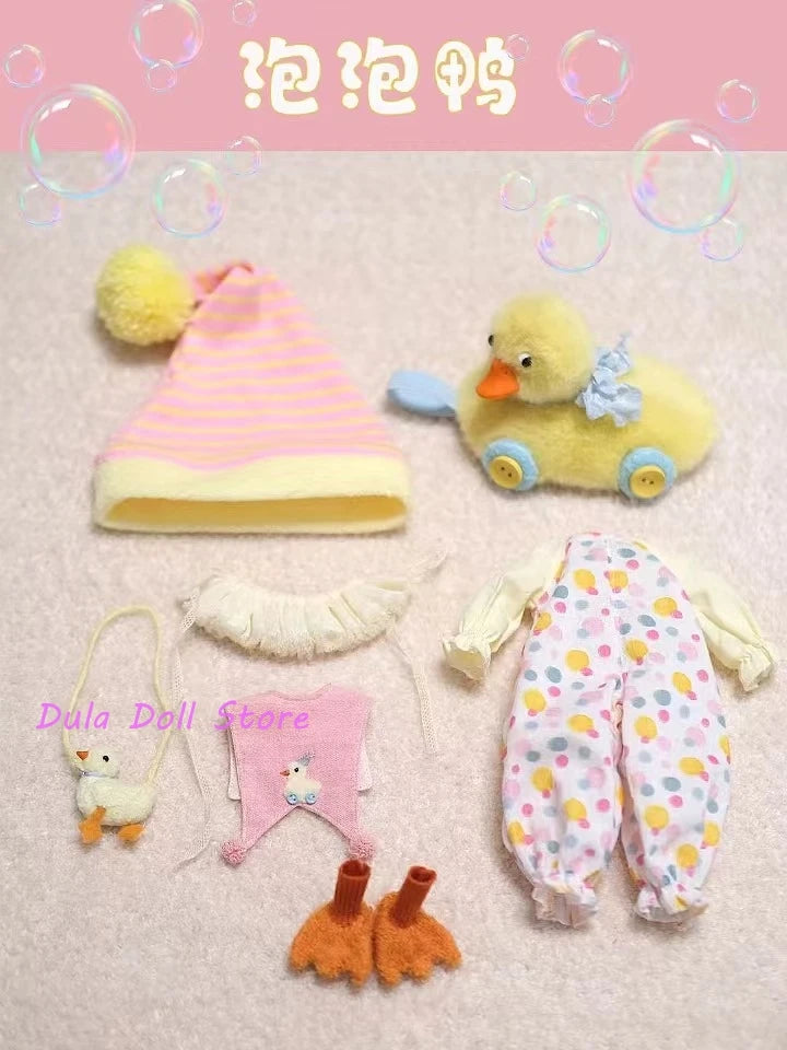 2026 Dula Doll Handmade Cute Yellow Duck Set Blythe OB24 OB22 Diandian OB11 GSC Azone Licca ICY JerryB 1/6 Doll Accessories