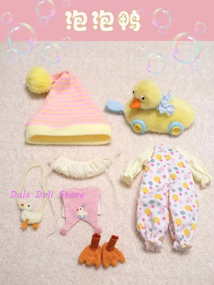 2026 Dula Doll Handmade Cute Yellow Duck Set Blythe OB24 OB22 Diandian OB11 GSC Azone Licca ICY JerryB 1/6 Doll Accessories