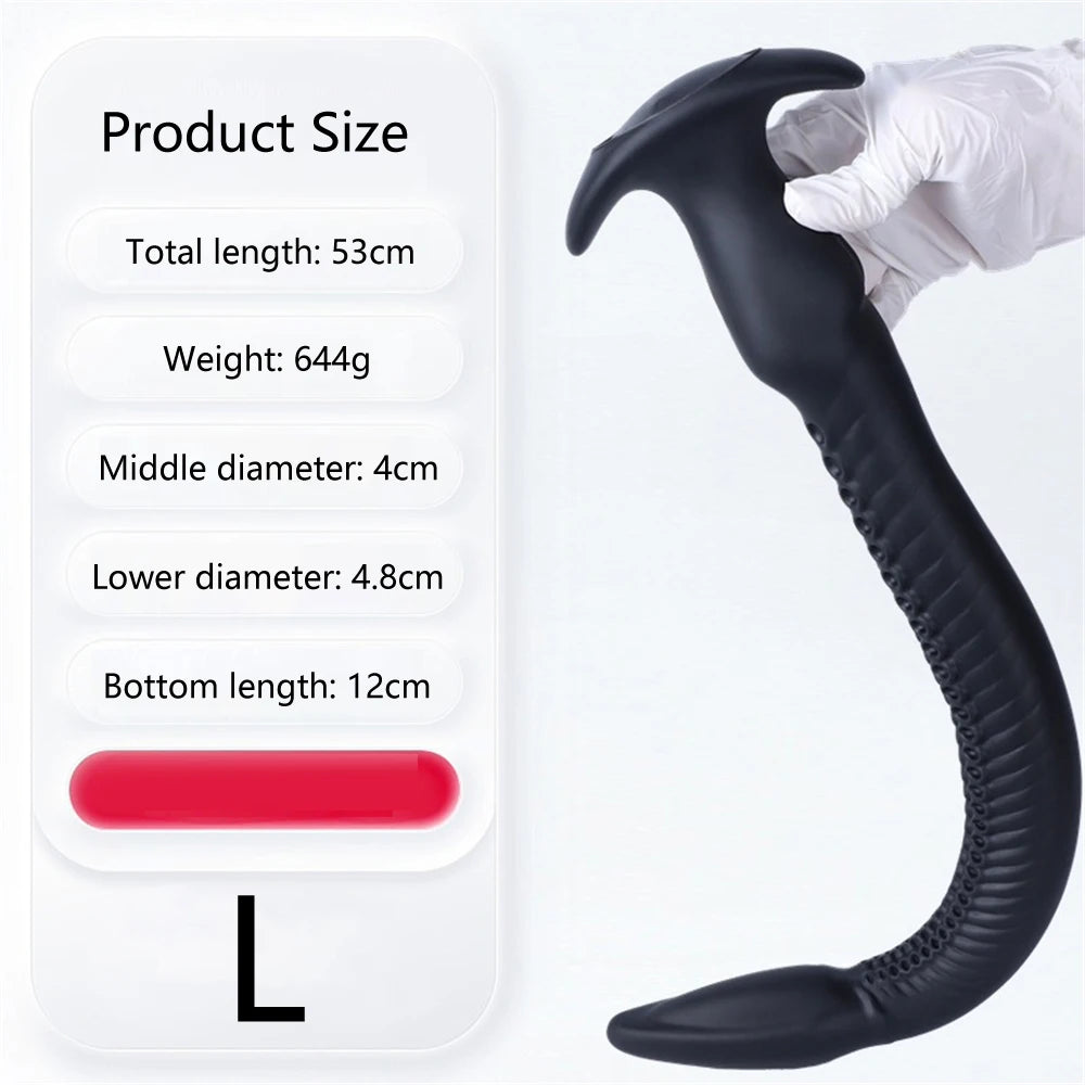 Eel Tentacle Anal Plug Long Monster Dildo Soft Liquid Silicone Anal Dilator Sex Toy For Women's Men's Anal Massage Adult Product