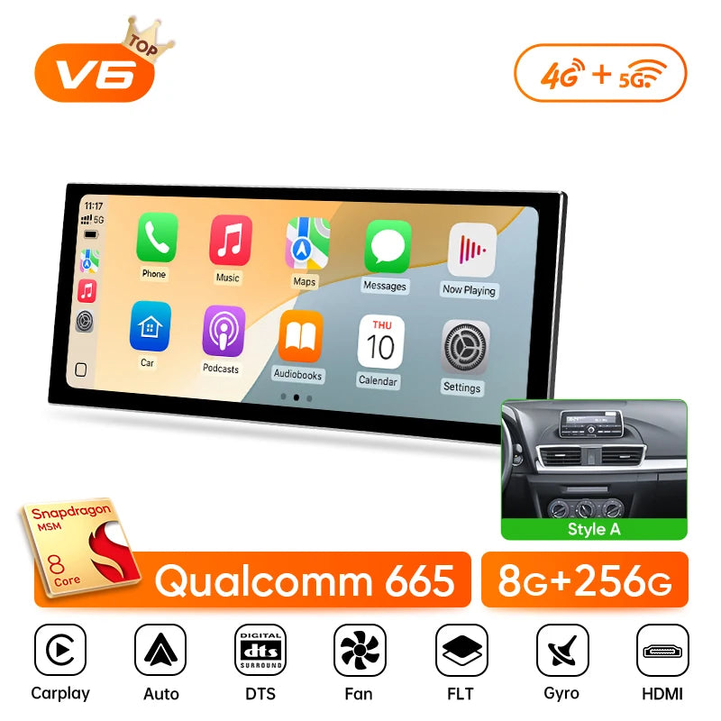 Ainavi 12.3 Inch Radio For Mazda 3 Axela 2013 2014 2015 2016 2017 2018 Car Multimedia Player Wireless Carplay Android Auto 2K 4G