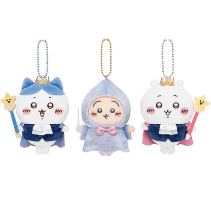 Jhiikawas Fairy Tale Prince  Princess Series Plush Keychain Cute Usagi Hachiware Jiikawa Anime Pendant Kawaii Bag Charm for Fans