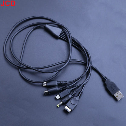 JCD 5 in 1 USB Charging Cable For New 3DS XL NDS Lite NDSI LL WII U Charger For GBA For PSP 1000/ 2000 3000 Gaming Cable