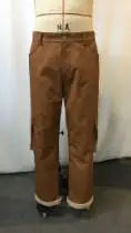 2026 European Size Men's Retro Brown Leather Cargo Pants, PU Leather Straight Leg Casual Pants Baggy Hosen Men Clothing