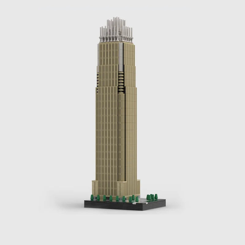 Street View Model MOC Building Bricks Bank Of America Corporate Center Modular Technology Children Holiday Gifts Assemble Toys