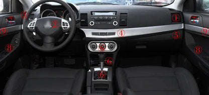 For Mitsubishi Lancer EX2009-2016 Interior Central Control Panel Door Handle Carbon Fiber Stickers Decals Car styling Accessorie