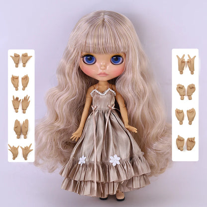 ICY DBS Blyth Doll 1/6 Joint 30cm tan Skin Glossy Face Female Set Doll BJD Toy Gift