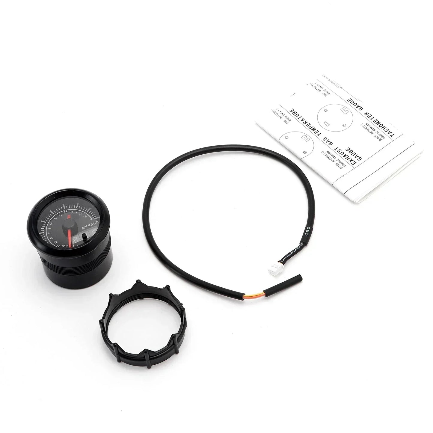 Dofi 2" 52mm 7 Colors LED Dual Display Boost Water Oil Temp Oil Pressure Voltmeter Air Fuel Ratio EGT Tachometer Car Gauge