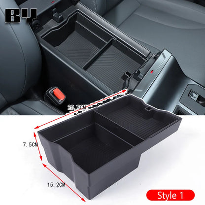 for Toyota RAV4 2026 Center Console Armrest Storage Box Anti-slip Organizer Tray Car Interior Accessories Black
