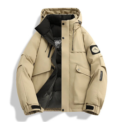 2026Winter Parkas Men's New Graphene Self Heating Down Cotton Jacket Autumn Men's Mountaineering Jacket Outdoors Waterproof Coat