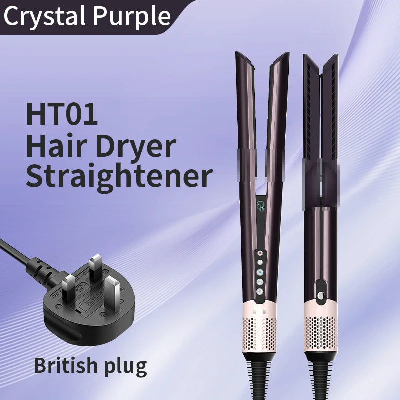 Hair Straightening Comb Hair Dryer HT01 Huaqiangbei Flat Iron Straightener Negative Ion No Hair Damage Dry Wet Use