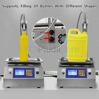 Digital Control Liquid Filling Machine Weighting Filling System 30g-15kg Capacity Alcohol Juice Milk Small Bottle Filler