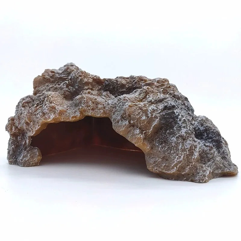 Reptile Shop Simulation Rock Cave Design Pet Lizard Gecko Spider Hideout House Climbing Frog Snake Cave Durable Plastic Pet S...