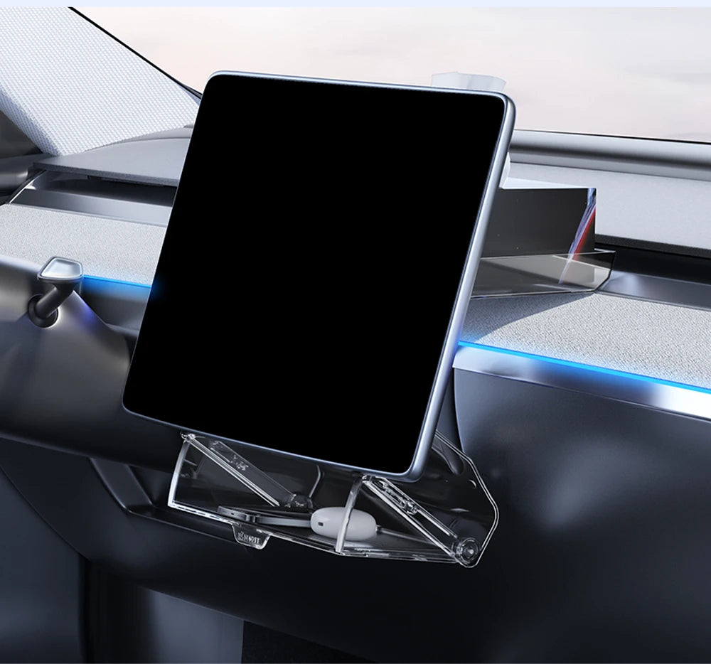 YZ For 2021-2026 Tesla Highland Model 3/Y/YL Juniper Tray Magnetic Under Screen Hidden Storage Box Magnetic Hidden Screen Box