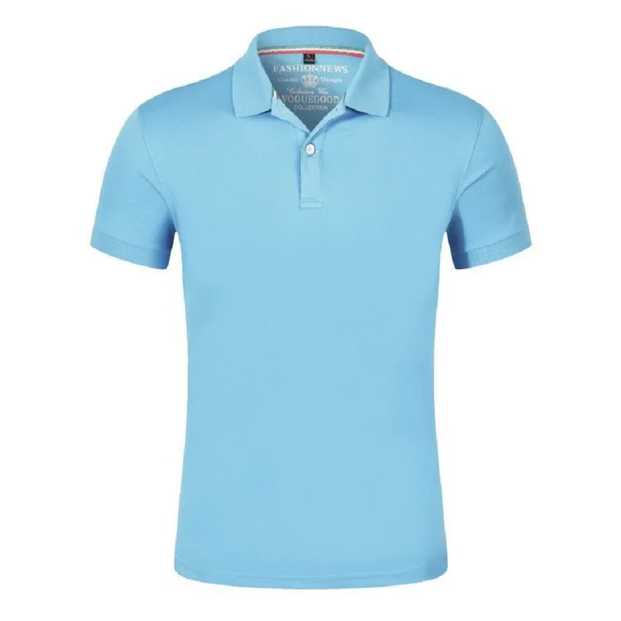 Top Quality Summer Short Sleeve Solid Classic Polo Shirts Custom Printed Design Photo Logo For Business Staff Company Uniform
