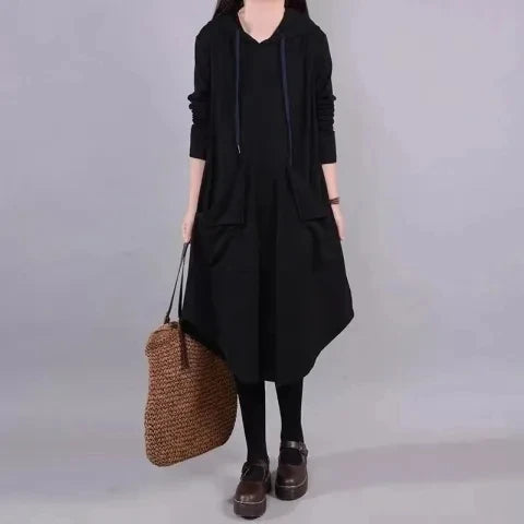 Casual Loose Long Sleeve Dress for Middle-Aged And Elderly Mothers Spring Autumn plus Size Women's Clothing Slimming Belly Co...