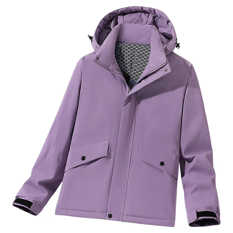 Unisex Couple Three Proof Outdoor Ski Mountaineering Cotton Coat Windproof Waterproof Cold Resistant High Quality Thermal Hooded