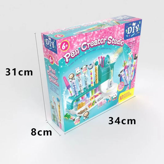 Kids Educational DIY Magic Quicksand Pen Craft Set Creative Art Handmade Making Kit Children Party Birthday Gift Toy
