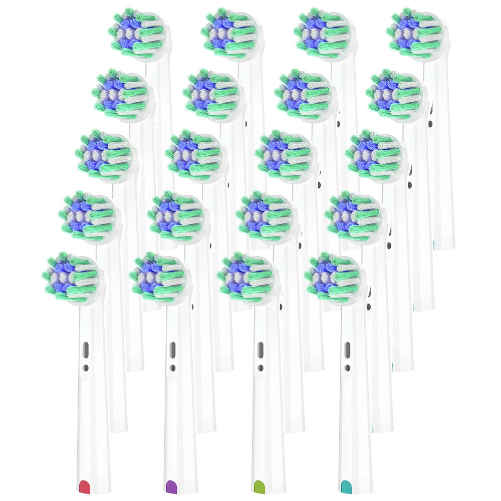 4/8/12/20pk Cross Bristles Brush Heads Compatible with Oral B Electric Toothbrush, Replacement Toothbrush Head for Pro 1000 500